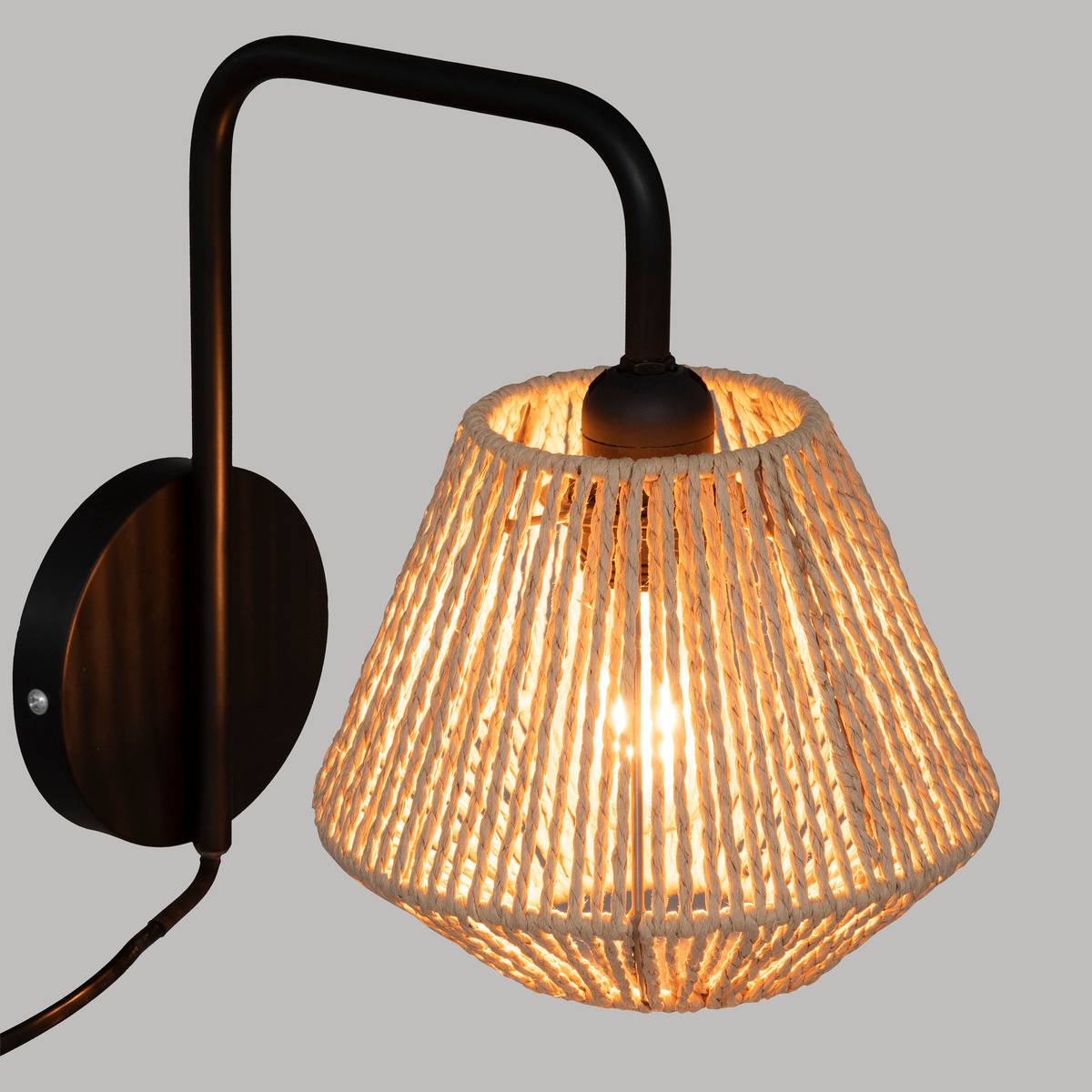 Applique murale corde tressée JILY beige ficelle, ATMOSPHERA