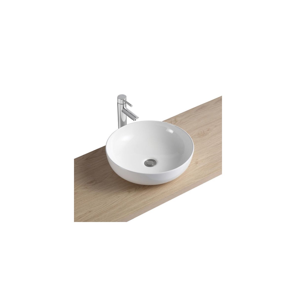 Ensemble meuble simple vasque 80 cm + vasque + robinet SORRENTO chêne, MOB IN