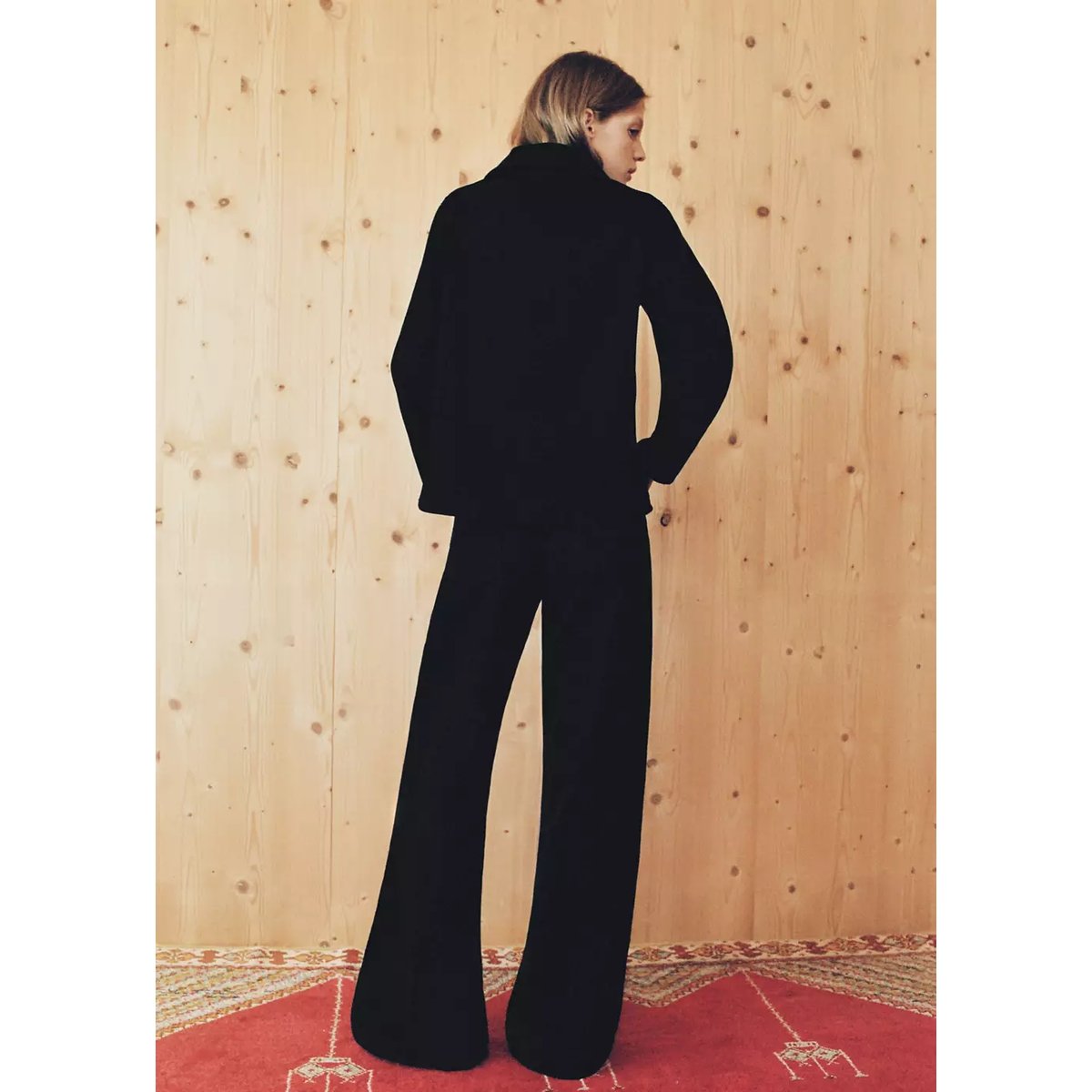 Jean wide leg noir, MANGO TEEN