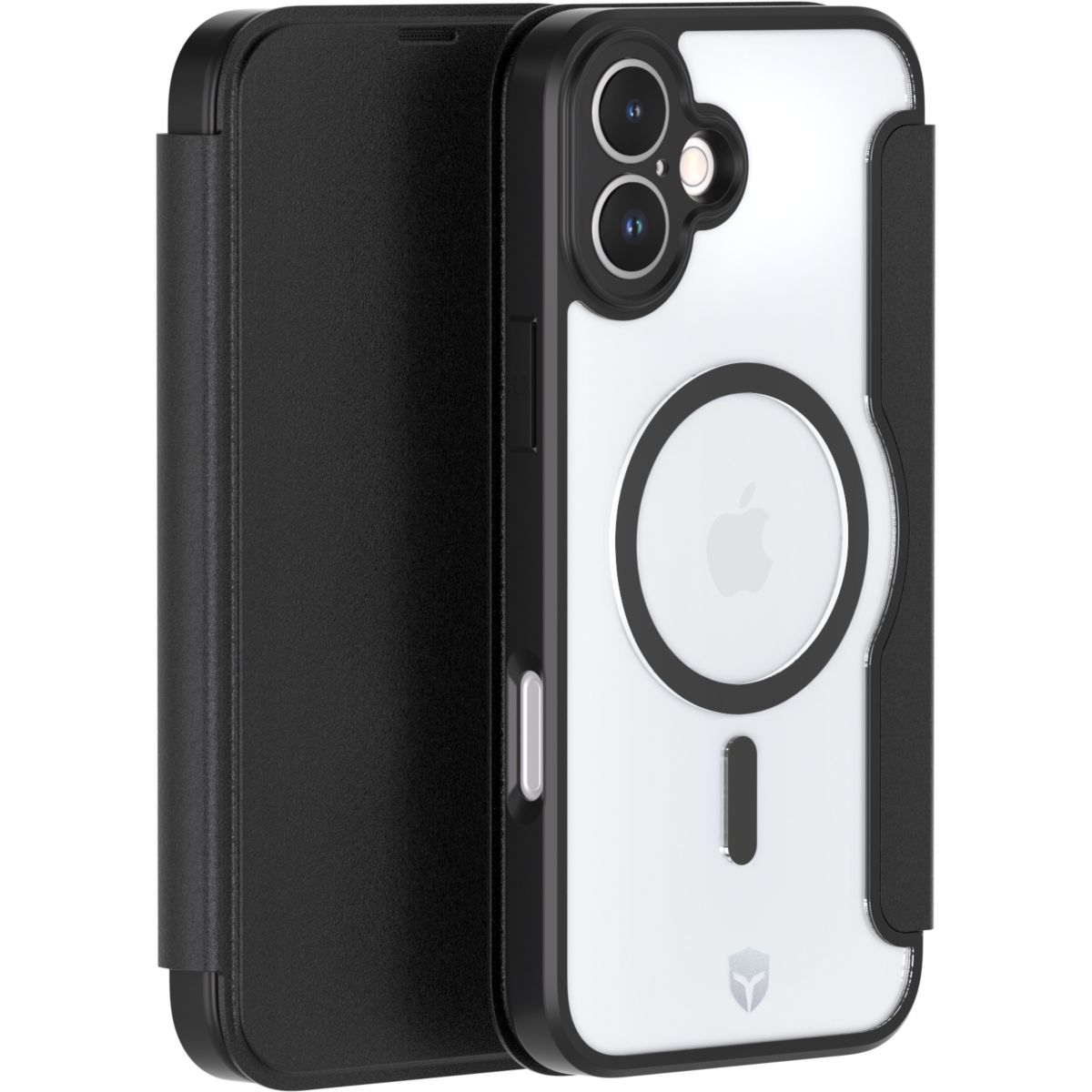 Coque étui iPhone 16 Plus MagSafe renforcé Noir couleur unique, FORCE CASE