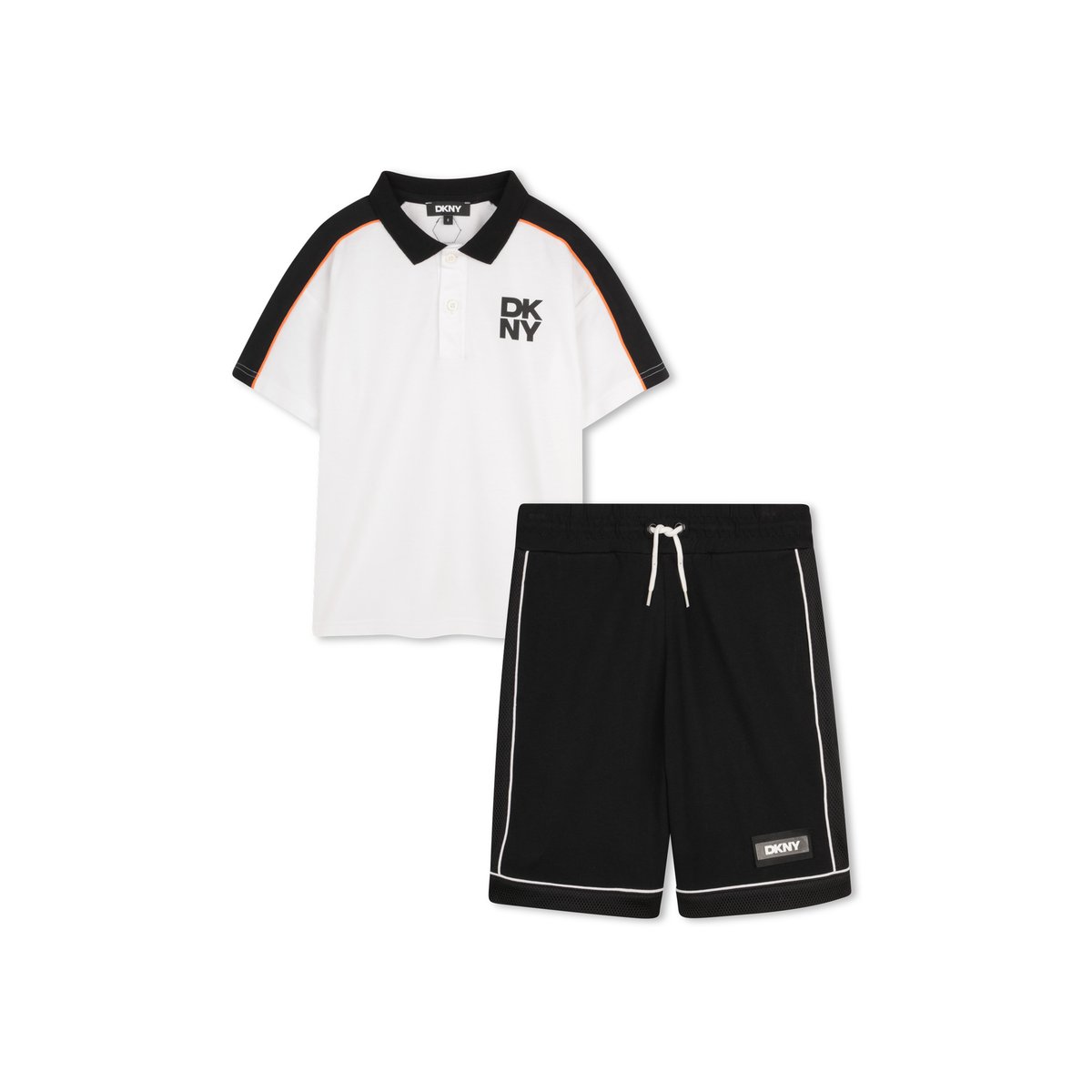 Ensemble t-shirt et bermuda noir blanc, DKNY