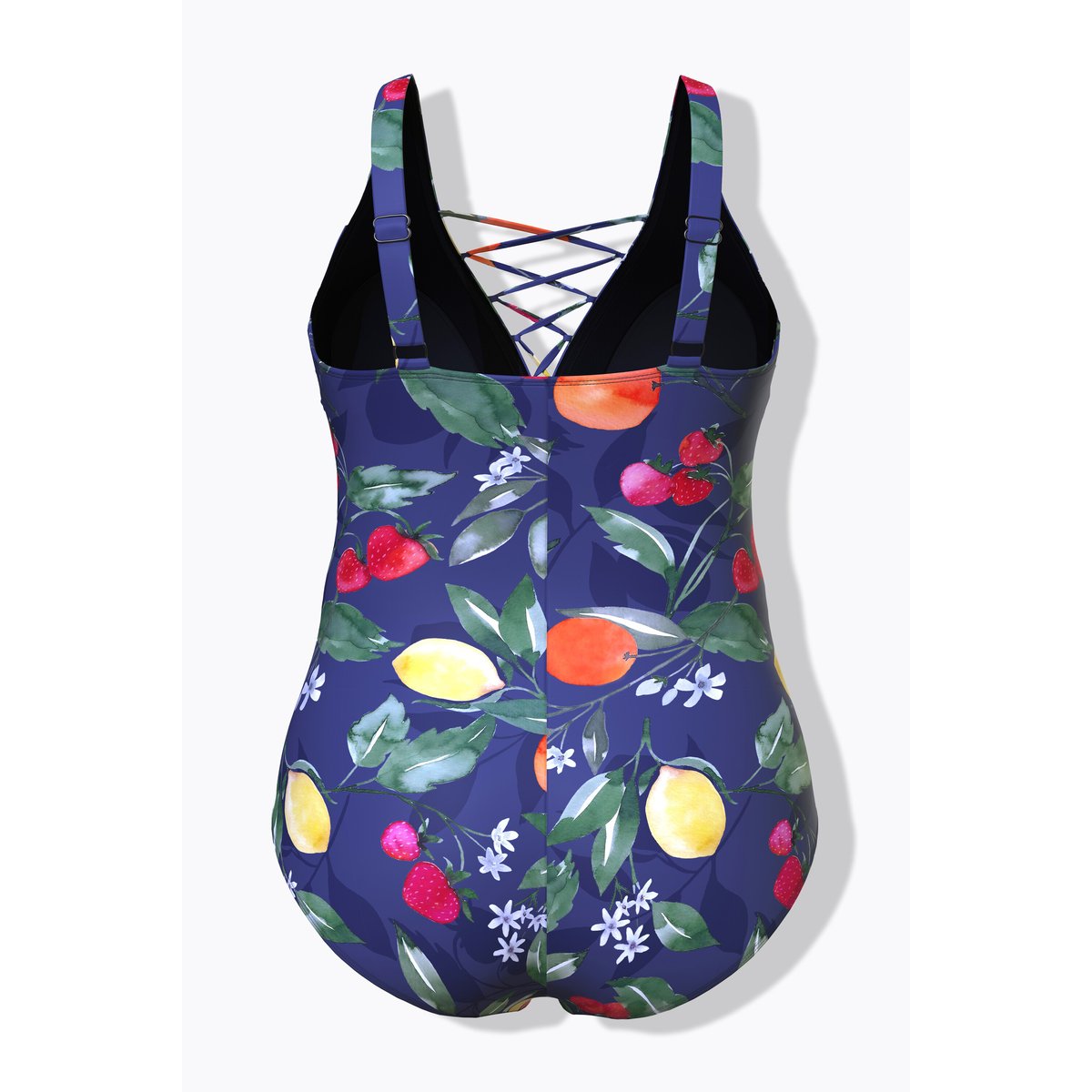 Maillot de bain, motif fruits bleu nuit, ULLA POPKEN