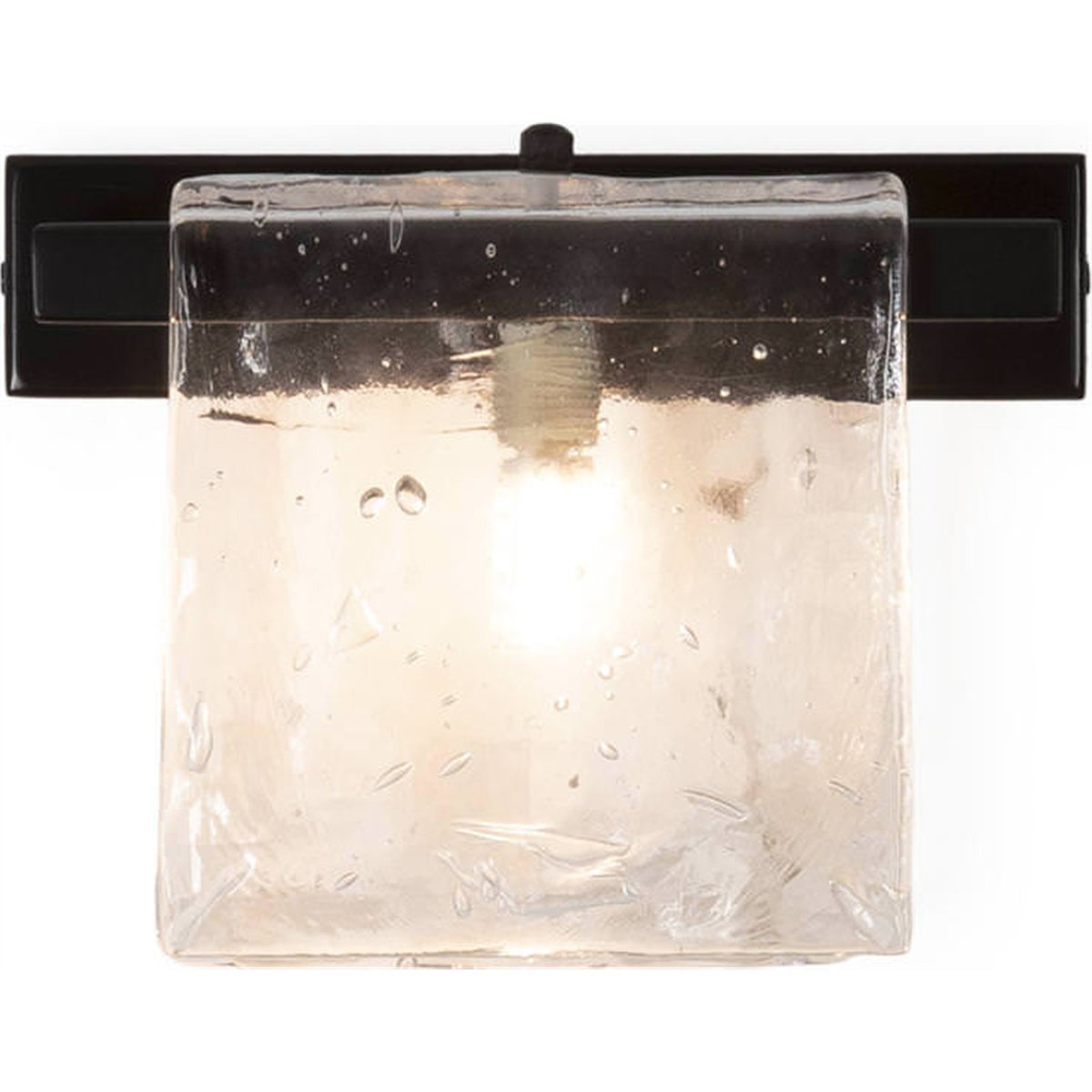 Applique en verre soufflé et métal transparent et noir mat, RECOLLECTION