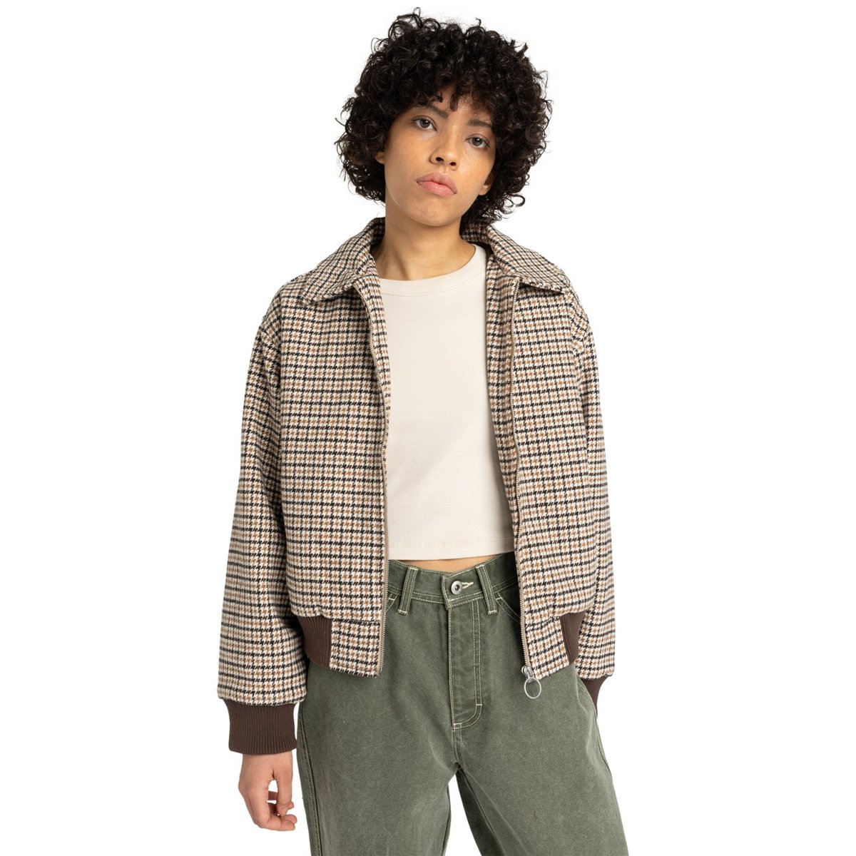 Veste bomber DOGTOOTH BOMBER W marron dogtooth java, ELEMENT
