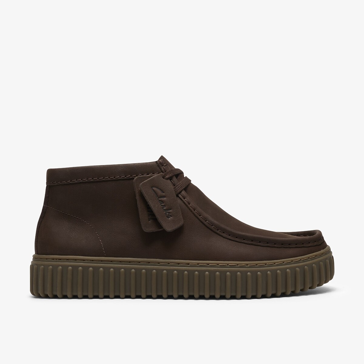 Chaussures montantes en cuir suède, TORHILL HI marron foncé, CLARKS