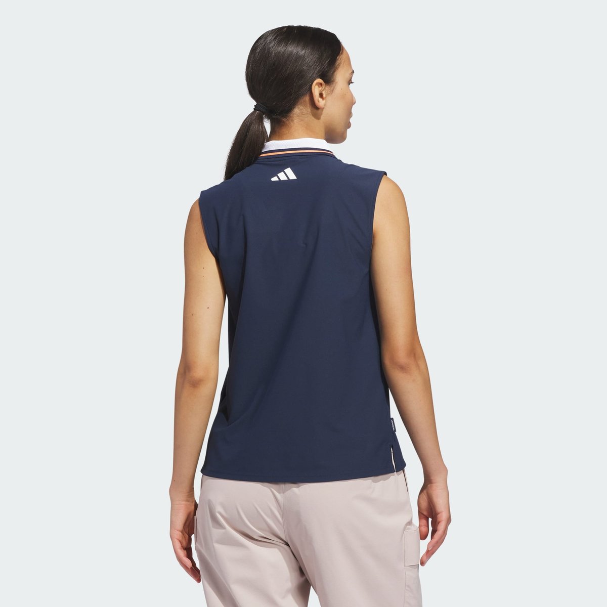 Polo Sans Manches Twistknit Beyond The Course Polo Sans Manches Twistknit Beyond The Course collegiate navy / dusky orange, adidas Performance