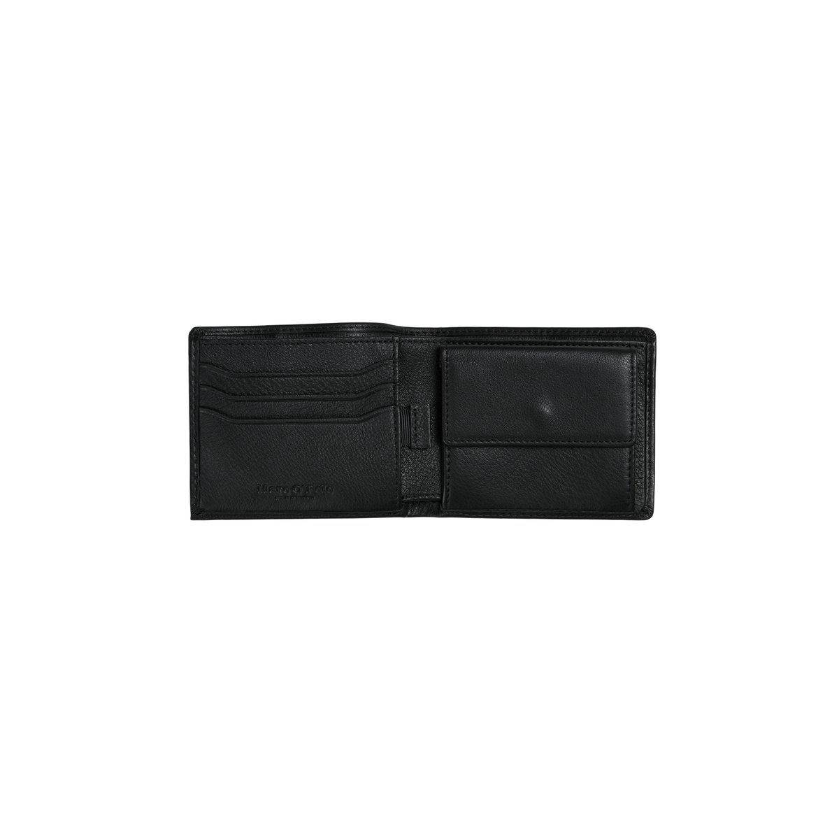 Portefeuille modèle Tom en cuir de vachette de haute qualité noir, MARC O'POLO