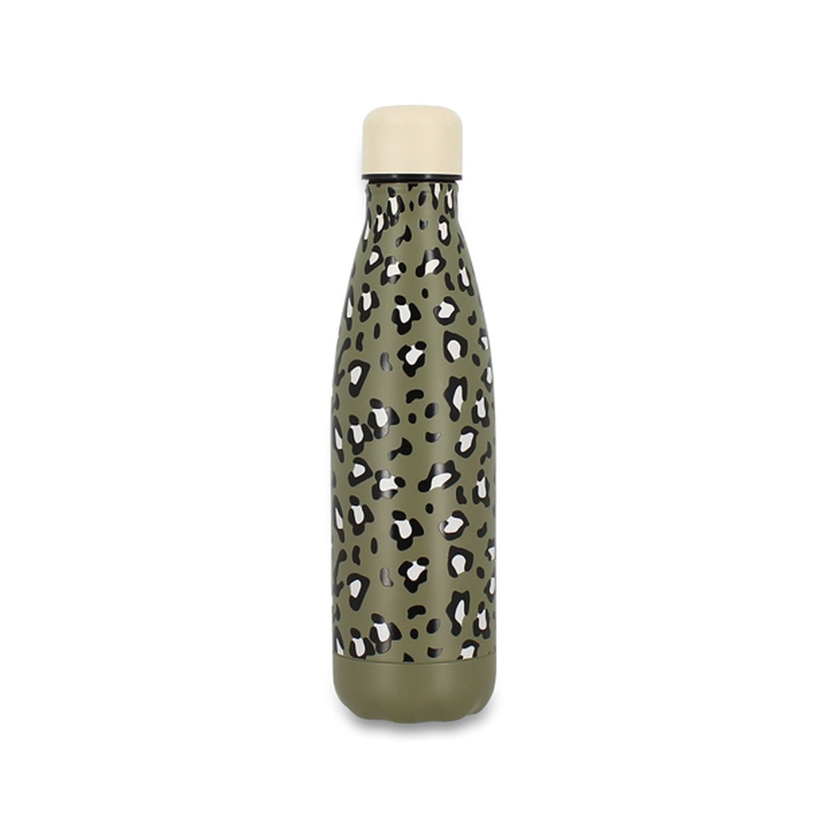 Bouteille 500ml en acier inoxydable, LEOPARD vert, NOVASTYL