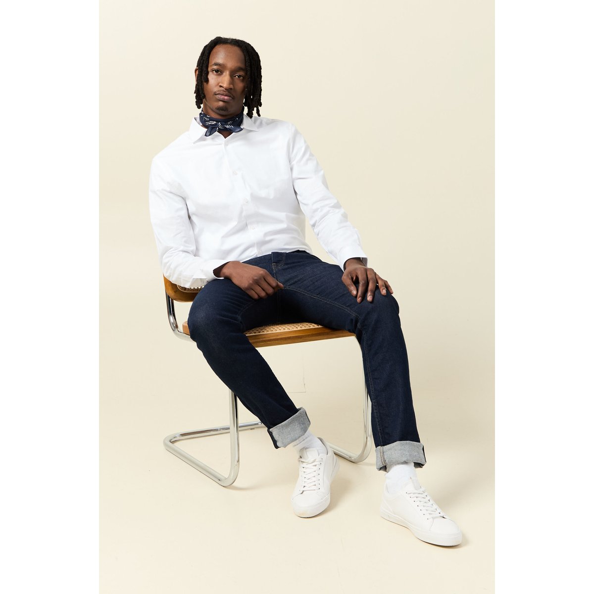 Chemise manches longues blanc, BONOBO