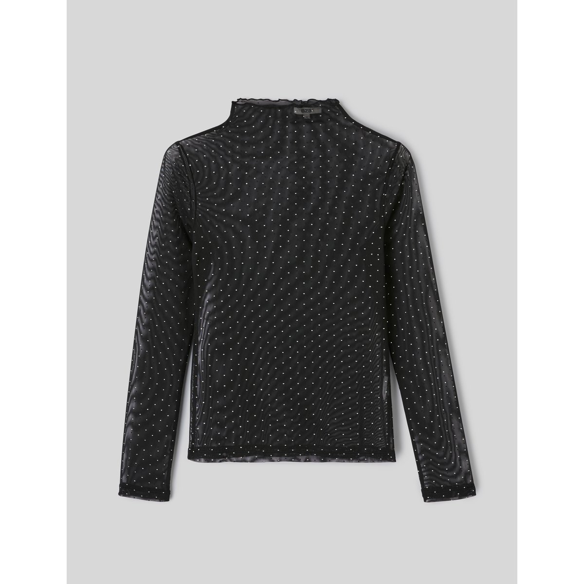 T-shirt résille strass noir, BZB