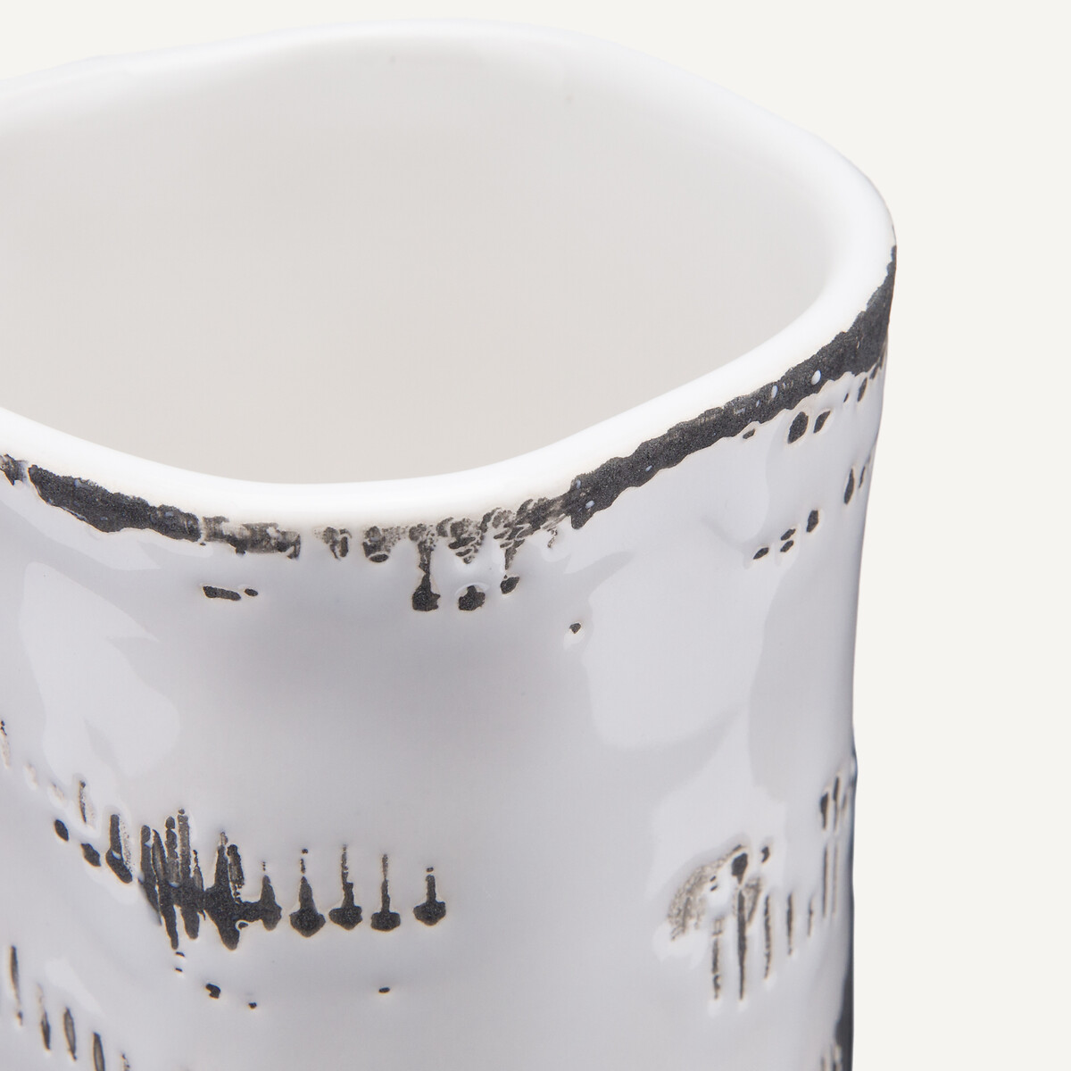 Raw Glazed Ceramic Vase, H12.5cm white, OTTO STUDIO FOR AM.PM