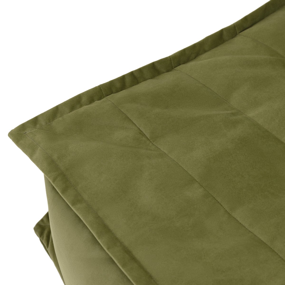 Pouf canapé de sol en velours mat Oeko-Tex® - KOTA vert olive, ICON
