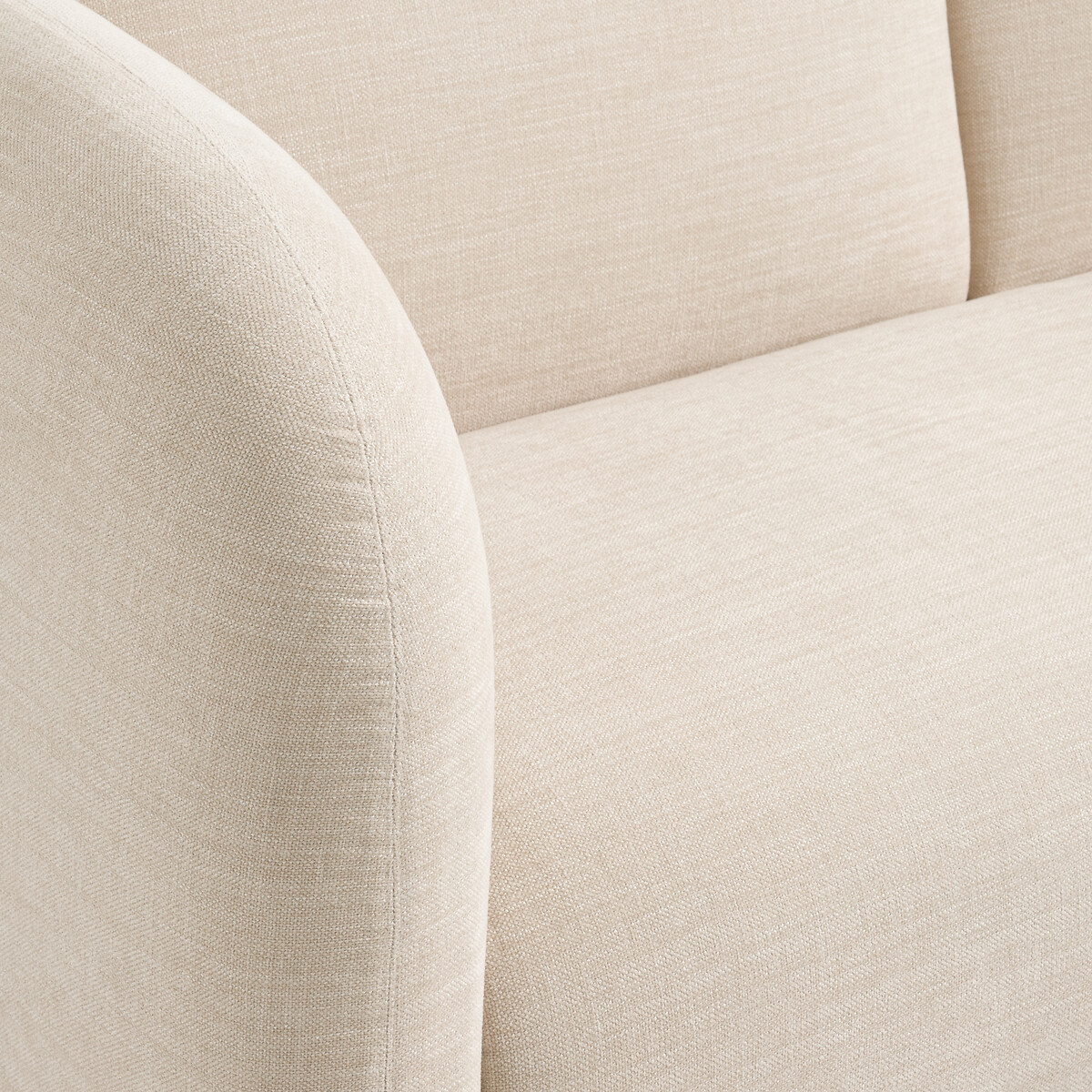 Zetel 2-zit in polyester, Berile ecru, LA REDOUTE INTERIEURS