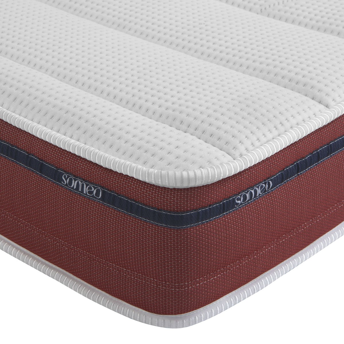 Ensemble matelas 100% latex, sommier et pieds Crépuscule 500 blanc, SOMEO