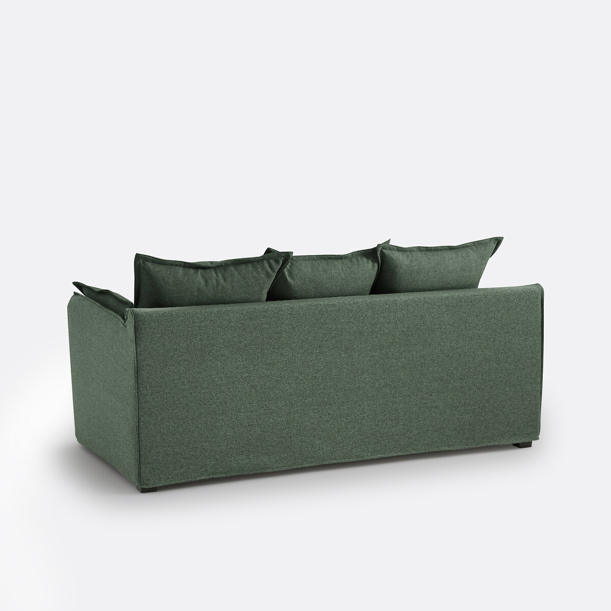 Canapé 2 ou 3 places, convertible, déhoussable, en polyester, ODNA vert forêt, LA REDOUTE INTERIEURS