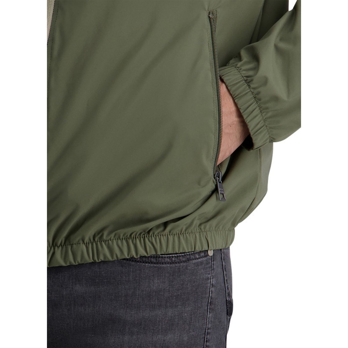 Blouson kaki uni avec une coupe droite et une fermeture zippée vert, CARDIN SPORTSWEAR