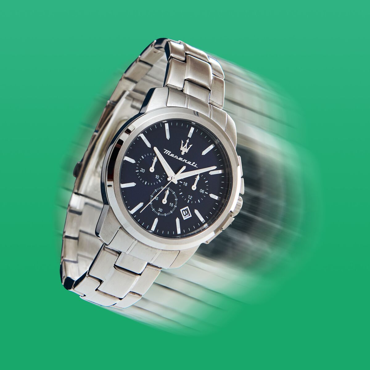 Montre Analogique SUCCESSO argenté bleu foncé argenté, MASERATI