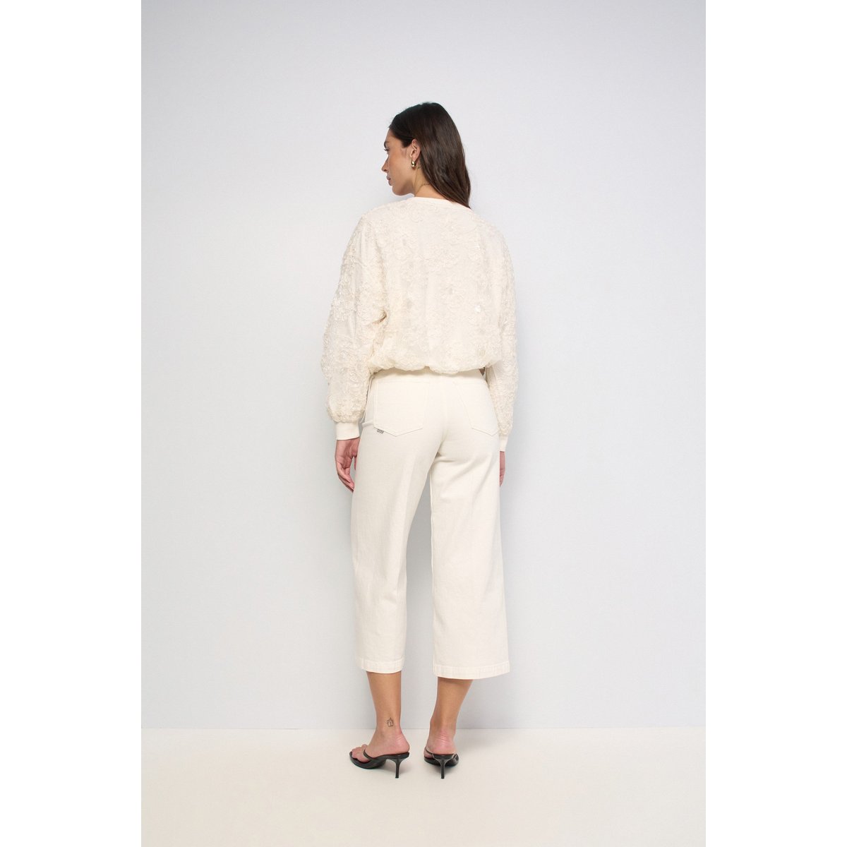 SWEAT À EFFET FLORAL 3D beige, SALSA JEANS