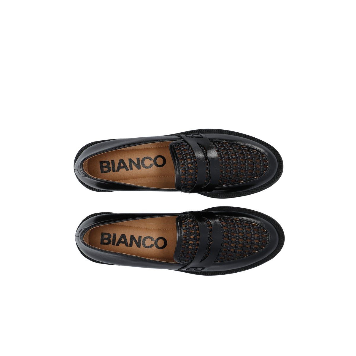 Mocassins black1, BIANCO
