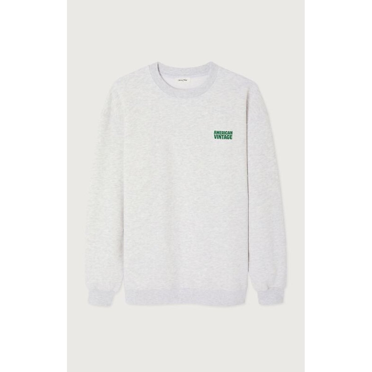 Sweat BAPTOWN gris clair chiné, AMERICAN VINTAGE