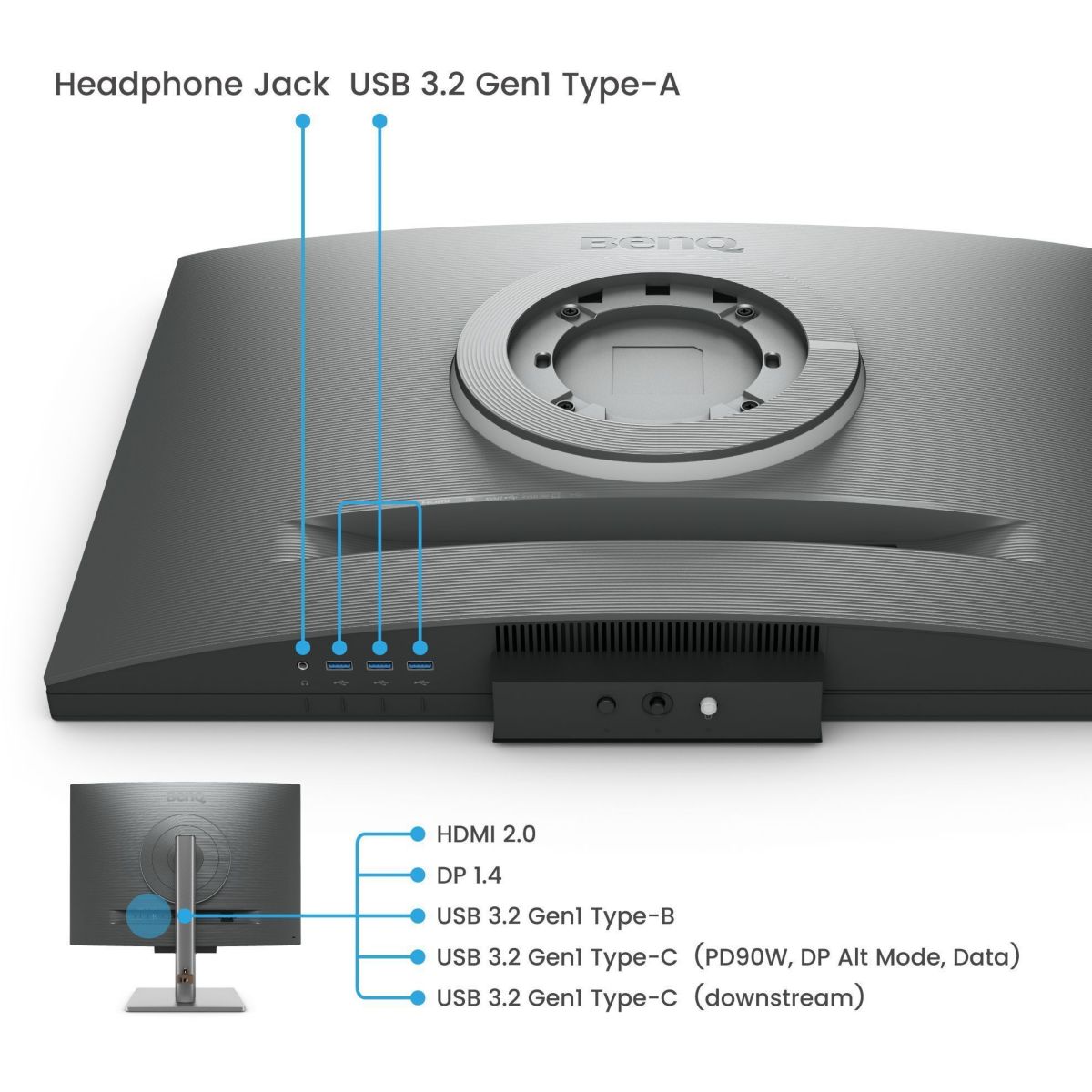 Ecran RD280U 28" IPS DUHD HDR USB-C 90W couleur unique, BENQ