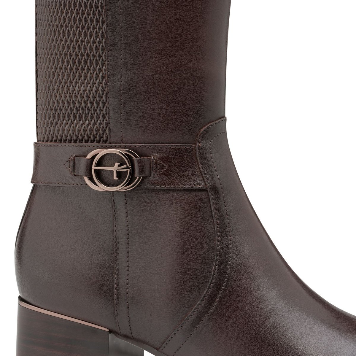 Bottes en cuir marron foncé, TAMARIS