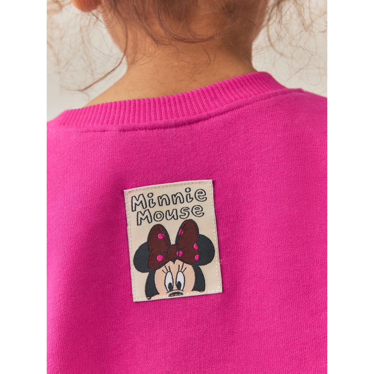 Ensemble sweat et pantalon évasé minnie mouse rose framboise à pois, NEXT