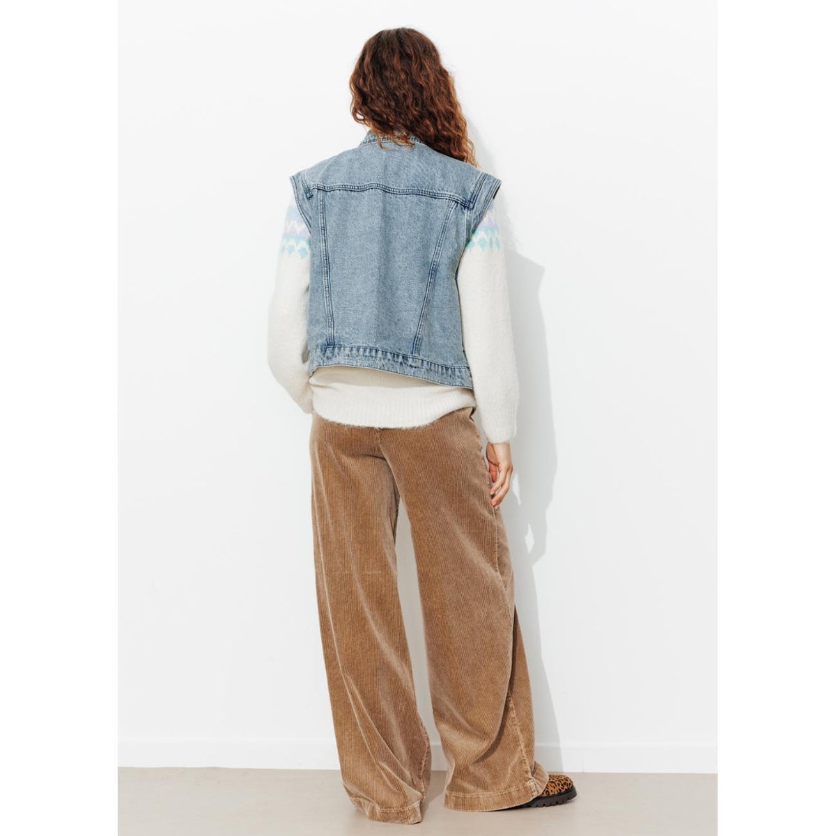 Veste jean sans manches LEONIE jean clair, PROMOD