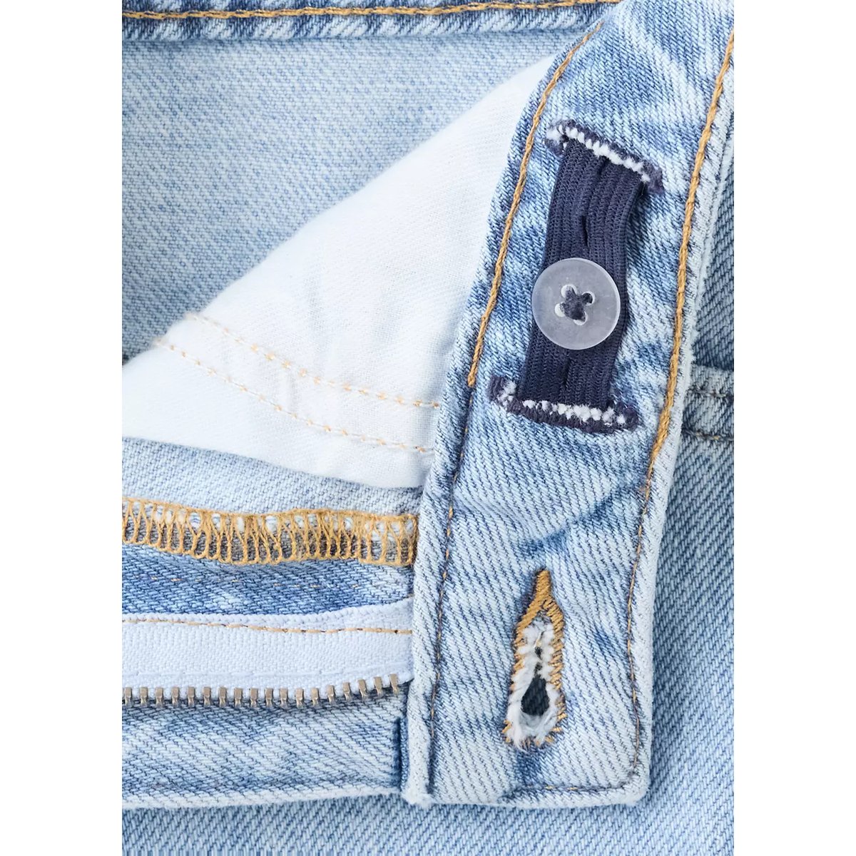Jupe en jean à étoiles bleu clair, MANGO KIDS