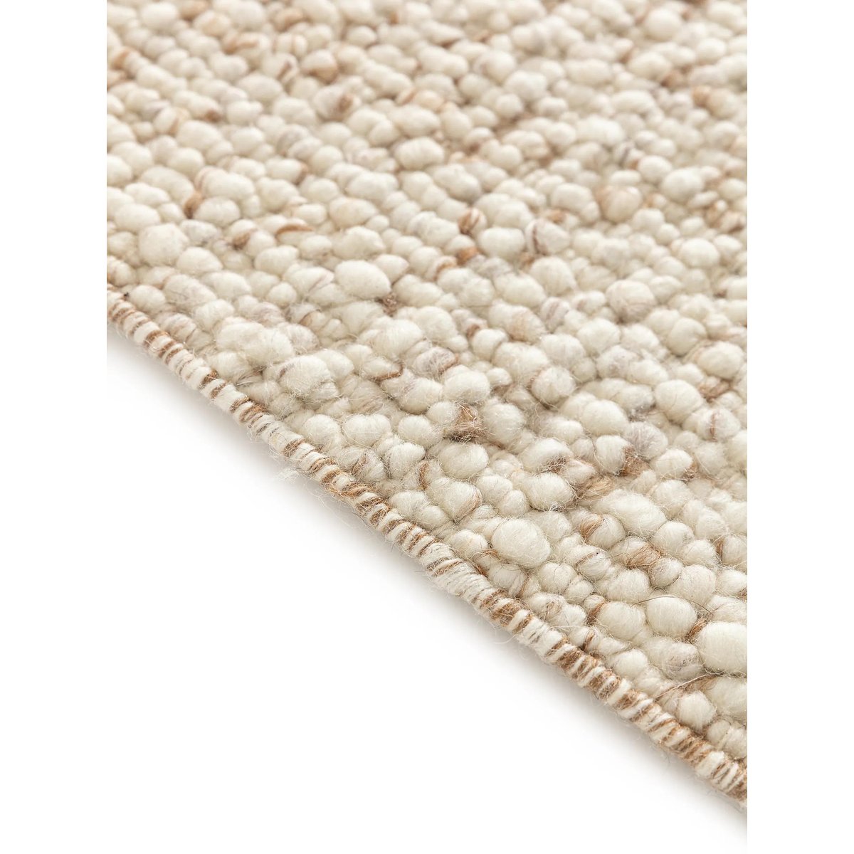 Tapis de couloir en laine tissé main PATCH marron, BENUTA