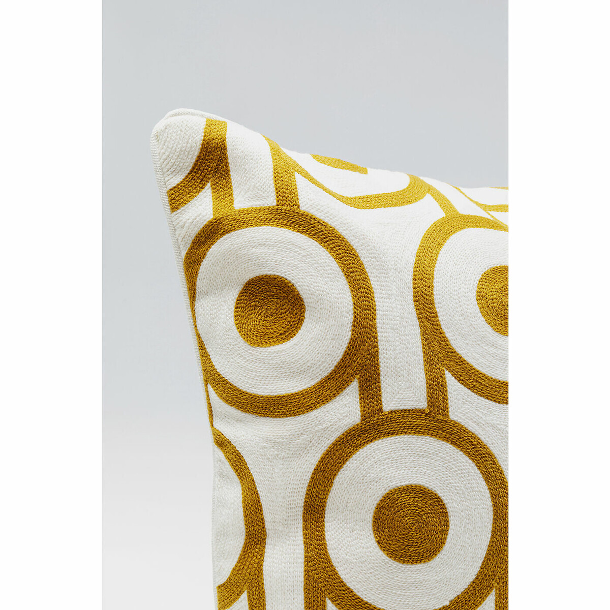 Coussin Catena Circle 50x50cm jaune, KARE DESIGN