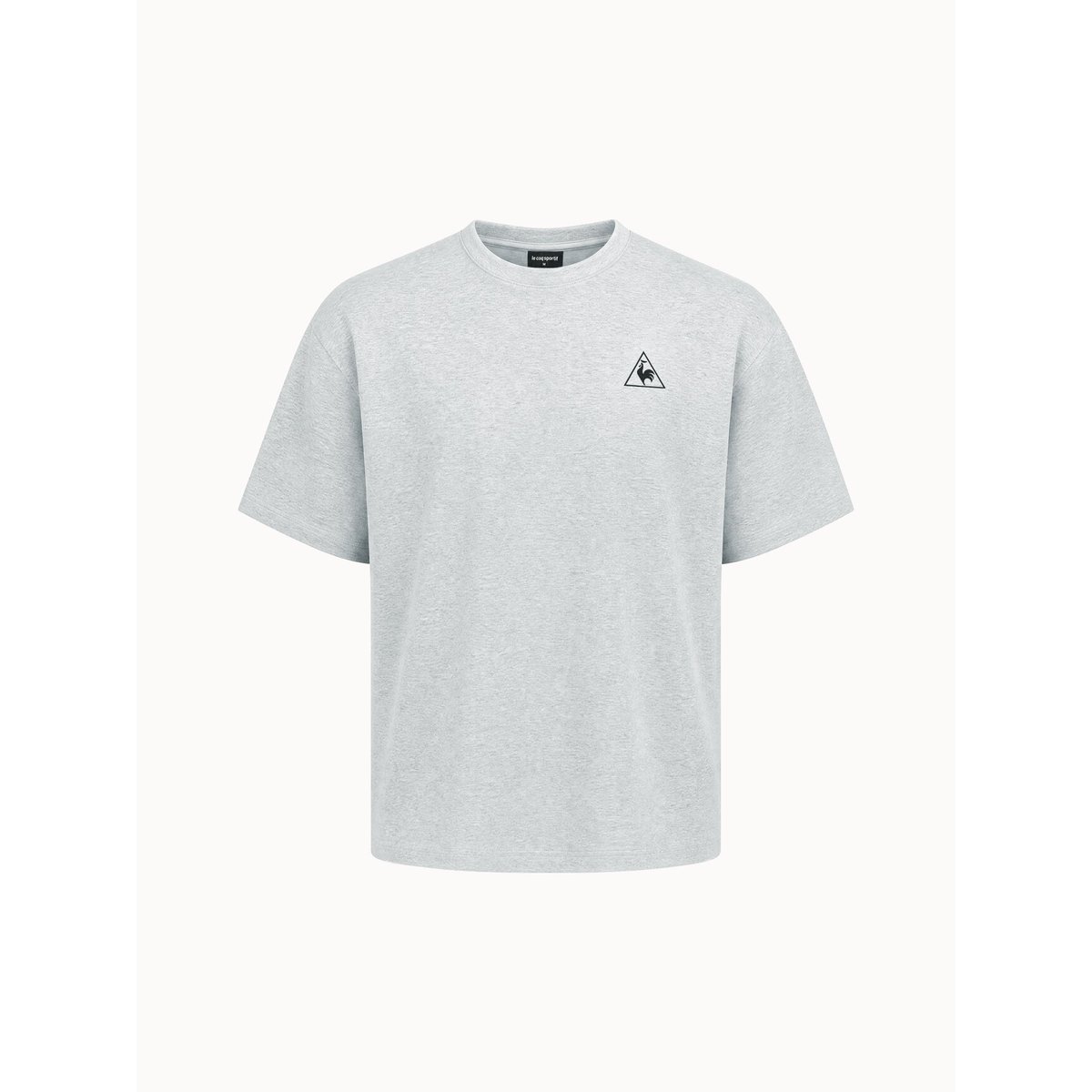 T-shirt boxy en molleton léger Contemporain gris chiné, LE COQ SPORTIF