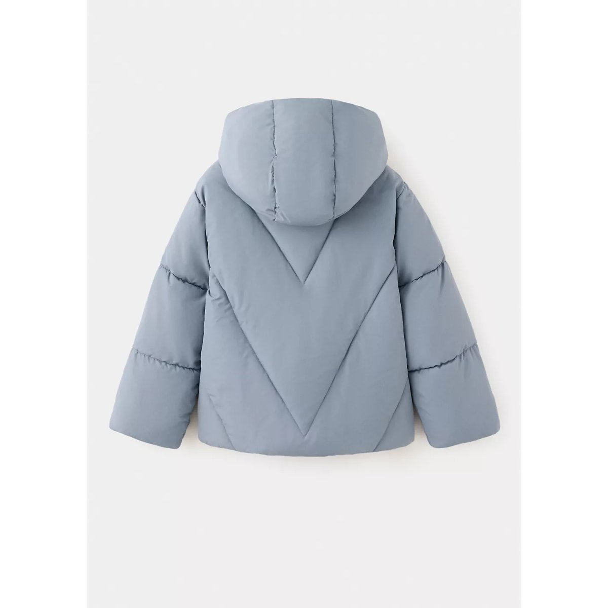 Anorak matelassé à capuche bleu, MANGO KIDS