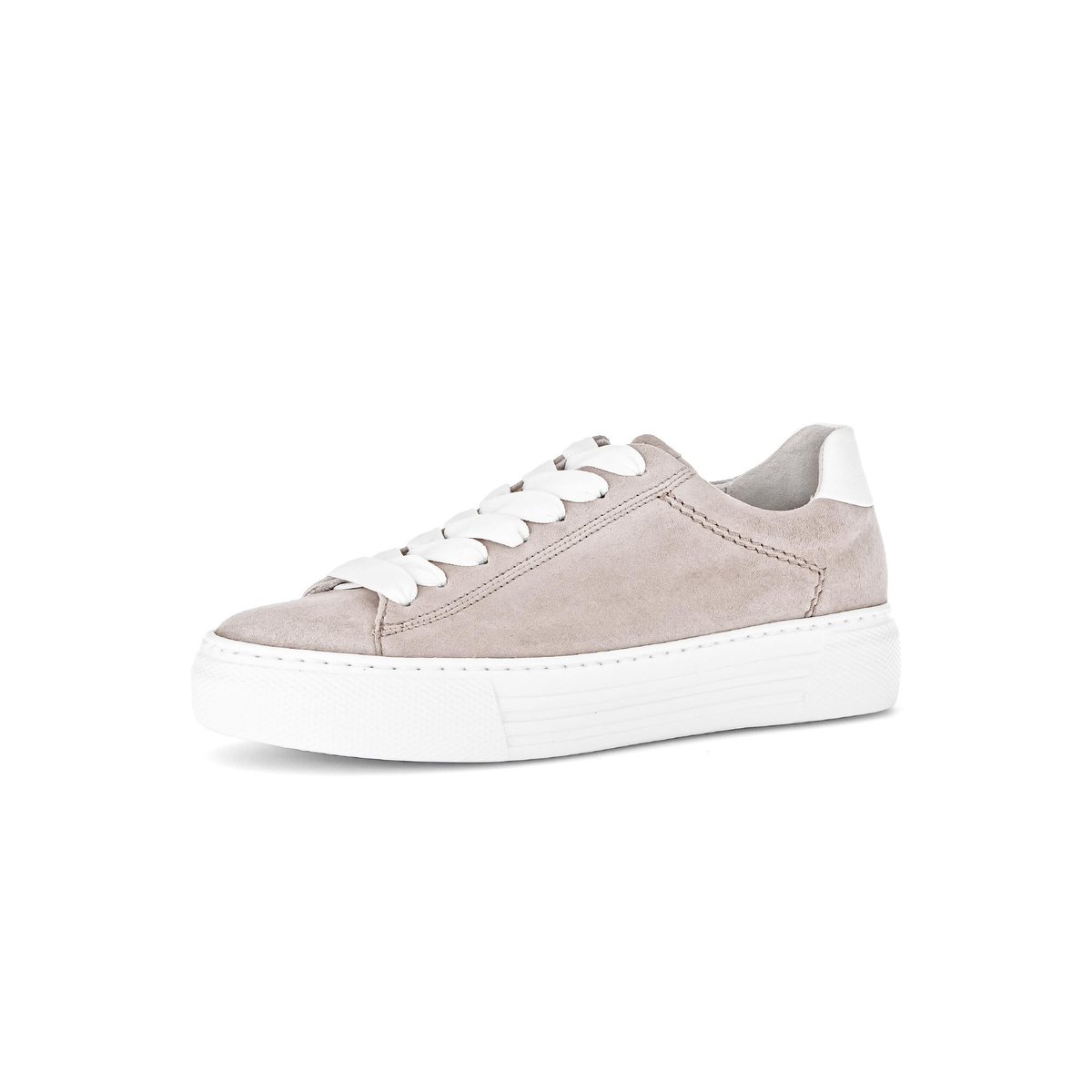 Baskets en cuir à talon compensé beige, GABOR