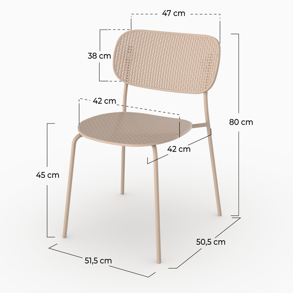 Chaise de jardin Géa - GÉA beige, MAISON PAVANE
