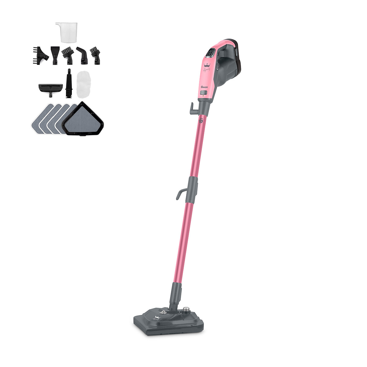 Lynsey Queen of Clean 16-in-1 Steam Mop pink, SWAN