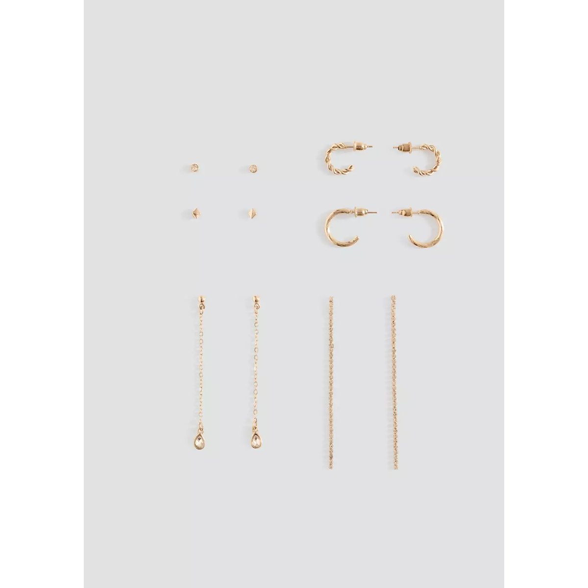 Lot boucles d’oreilles combinées or, MANGO TEEN