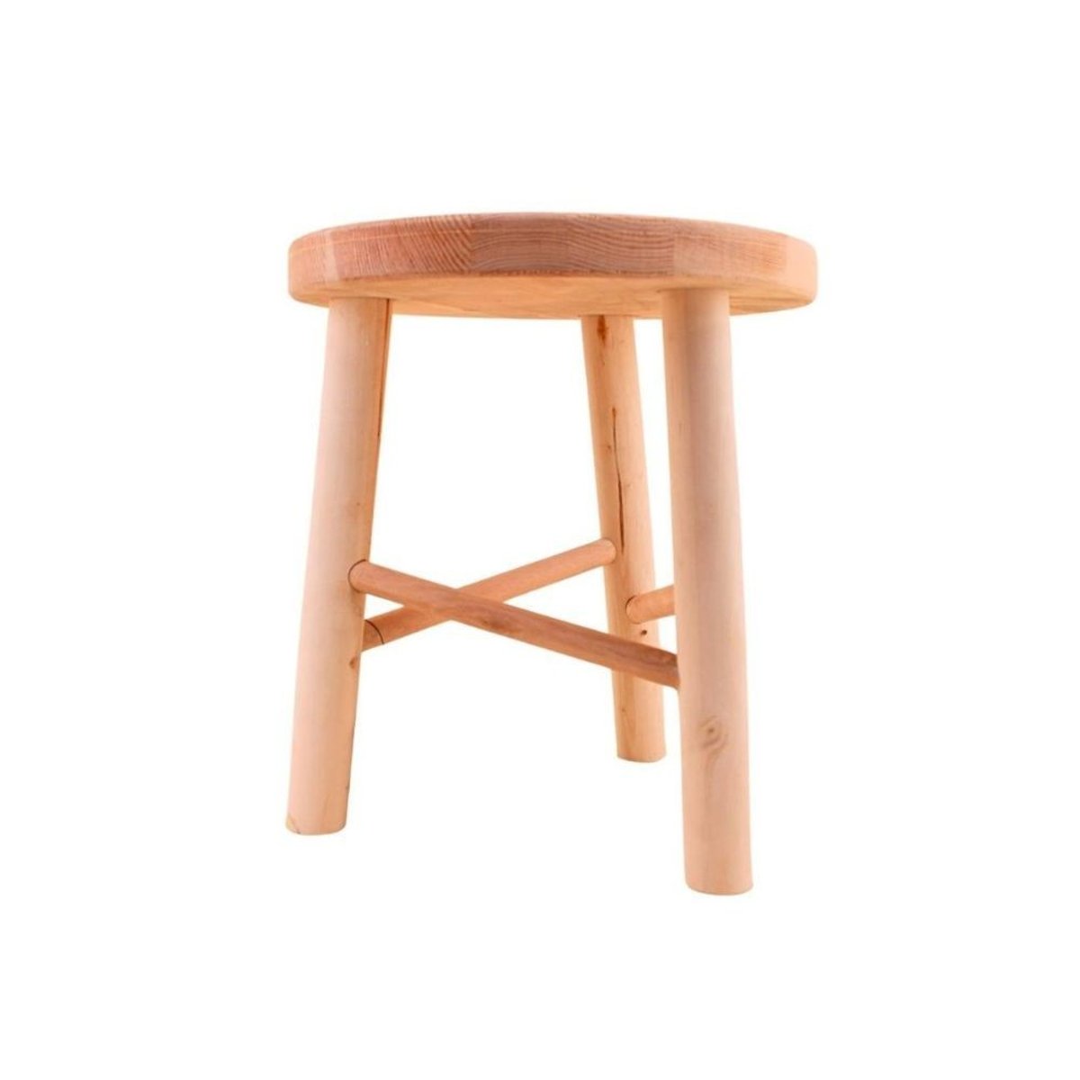 Tabouret en bois clair d30x33cm naturel, ORNAMI