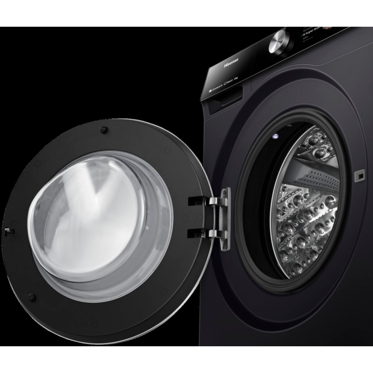 Lave linge hublot WF7S1247BB couleur unique, HISENSE