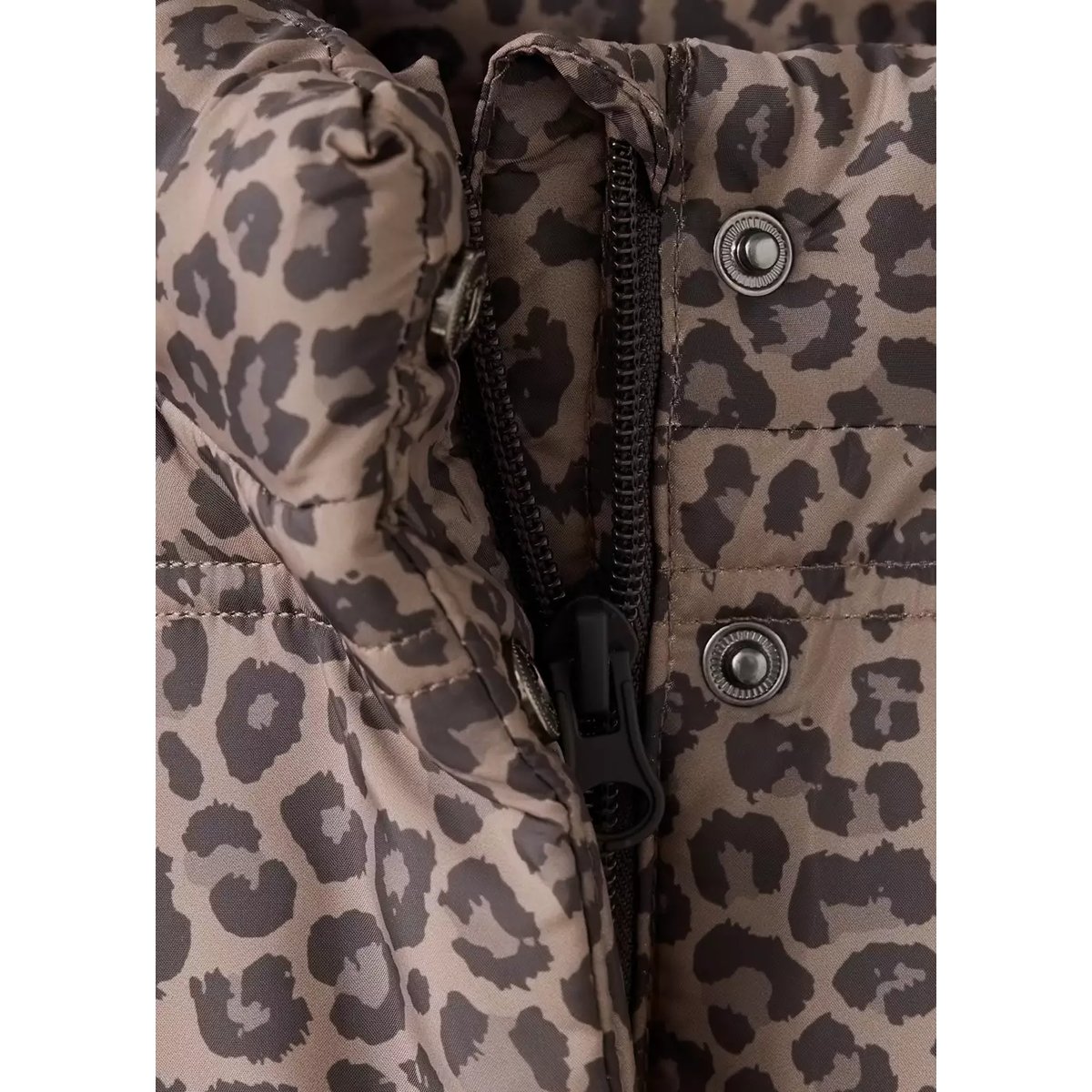Anorak matelassé léopard marron, MANGO BABY