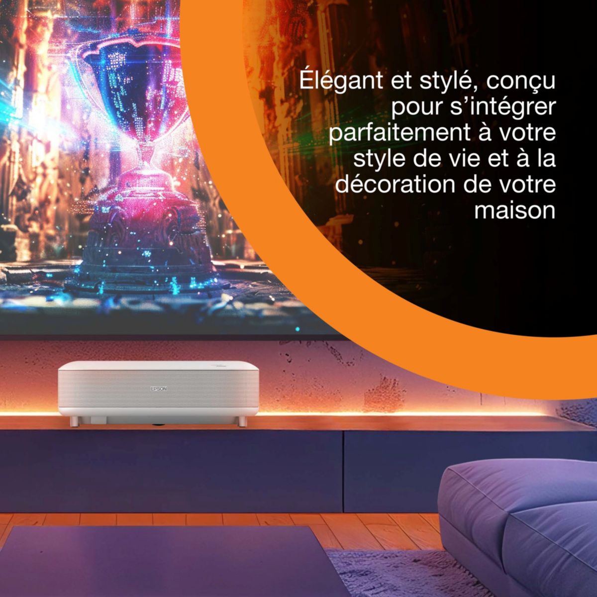 Vidéoprojecteur home cinéma EH-LS670W 2025 4K PRO UHD, Google TV blanc, EPSON