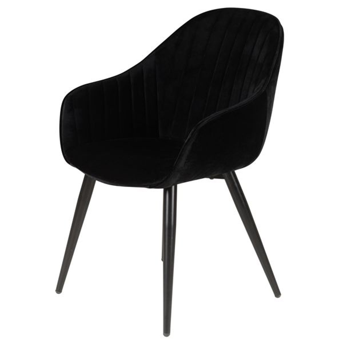 Fauteuil en velours noir, ZAGO