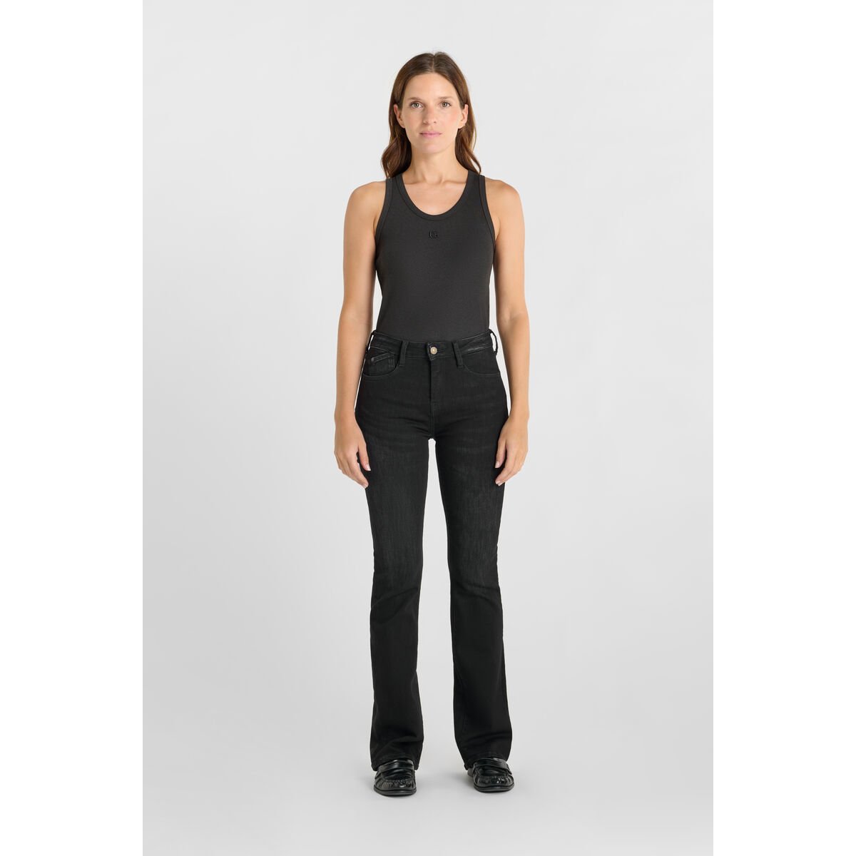 Jeans bootcut POWER bootcut, longueur 34 black / black, LE TEMPS DES CERISES