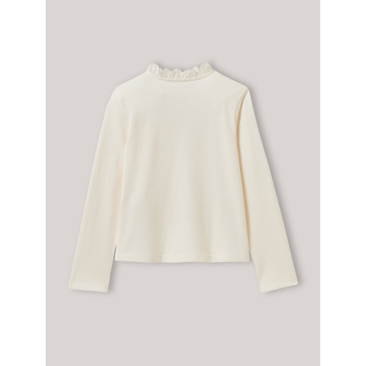 T-shirt col montant brodé - coton biologique ecru, CYRILLUS