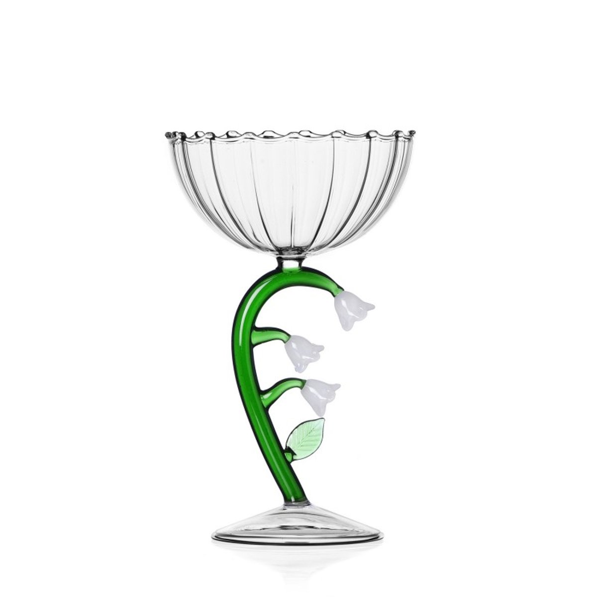Coupe à champagne fleur BOTANICA white flower multicolore, ICHENDORF
