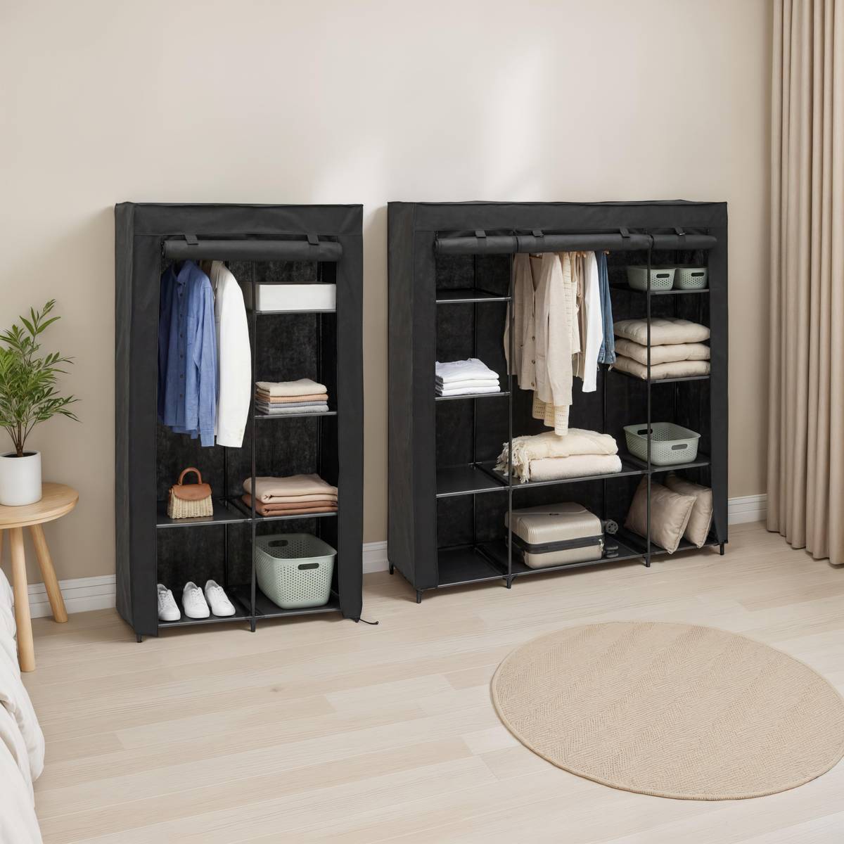 Penderie rectangulaire DRESSY noir, 5FIVE SIMPLY SMART