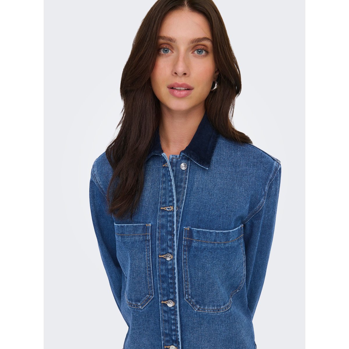 Chemise En Denim dark blue denim 1, ONLY