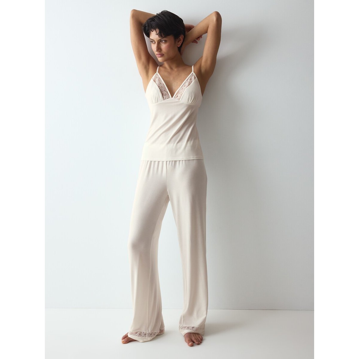 Pyjama modal majoritaire blanc cassé, TRIUMPH