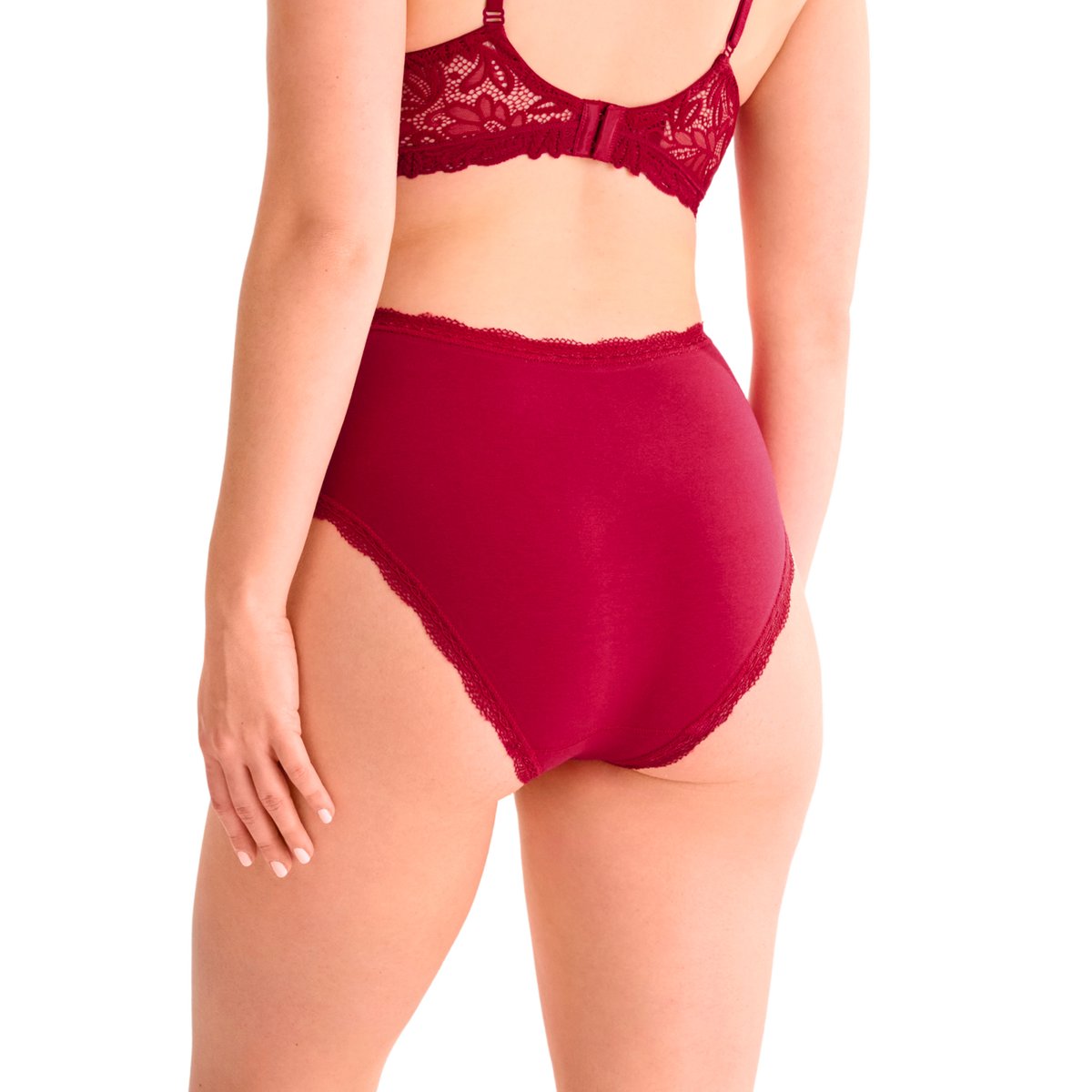Culotte échancré taille haute EVERYDAY rouge, LISCA