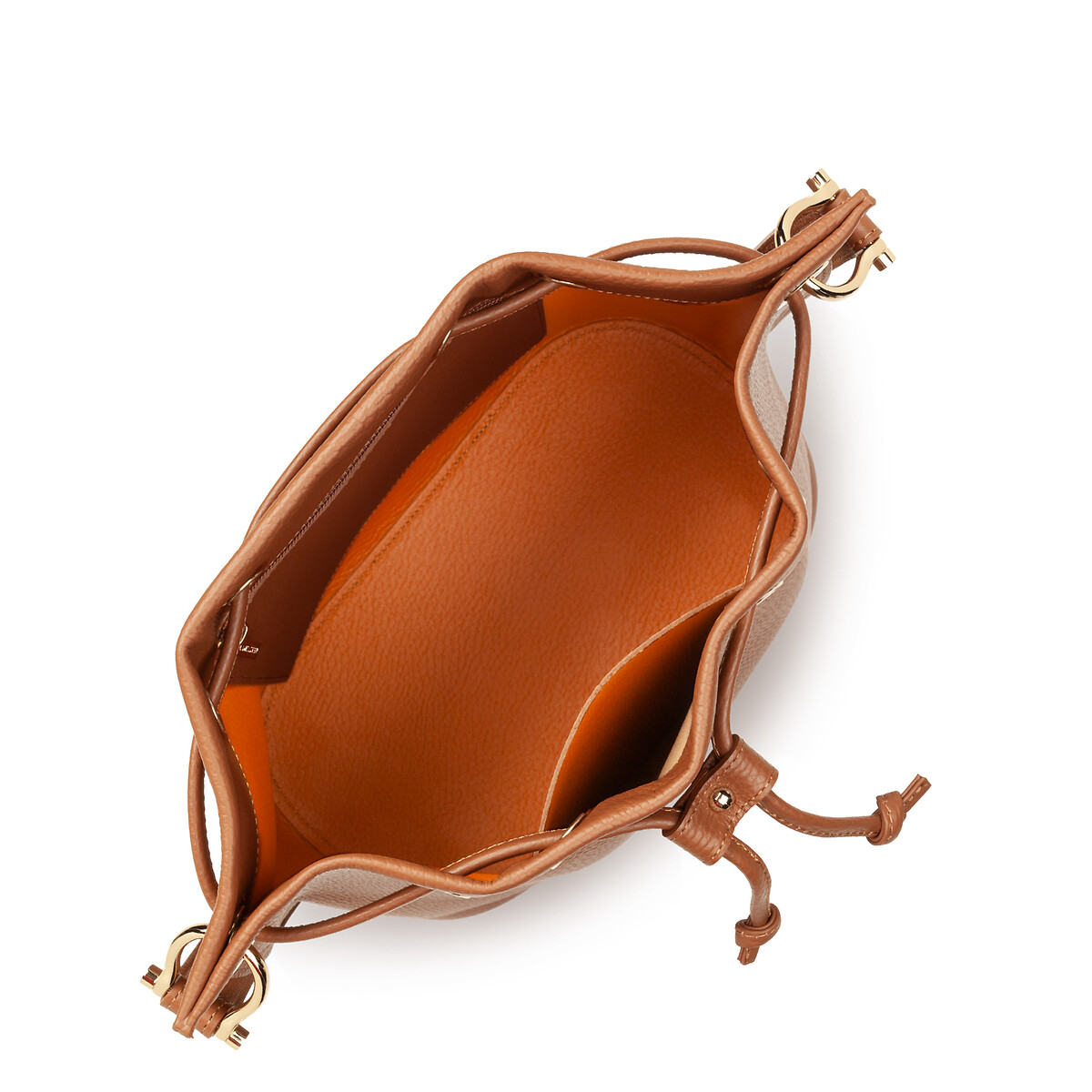 Sac bourse à lacets coulissants M ALBA DOUBLE camel, LANCASTER